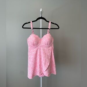 Pink Floral Swim Dress Size Medium NWOT